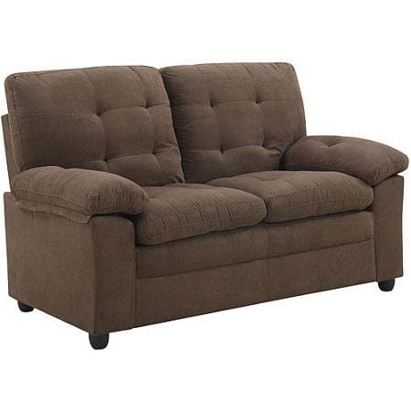 4BR New Buchannan Microfiber Loveseat in Multiple Colors, Model SU-BUC2-KC-15, Brown