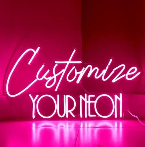 Custom LED Neon Sign, Dimmable with Remote, Personalized Custom Text Logo Neon Light for Bedroom, Business Logo, Bar, Wedding, Birthday Party & Wall Decor