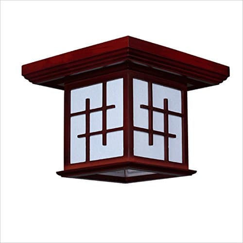 Ywyun Japanese-style ceiling lamp, creative modern solid wood led energy saving ceiling, square balcony hall hall bedroom corridor decorative lighting ( Color : D )