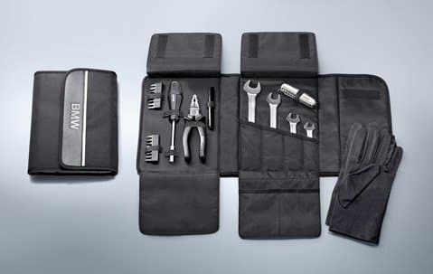 BMW Genuine Driver Utility Set Hand Tools+Gloves+Bag Kit 82292151462