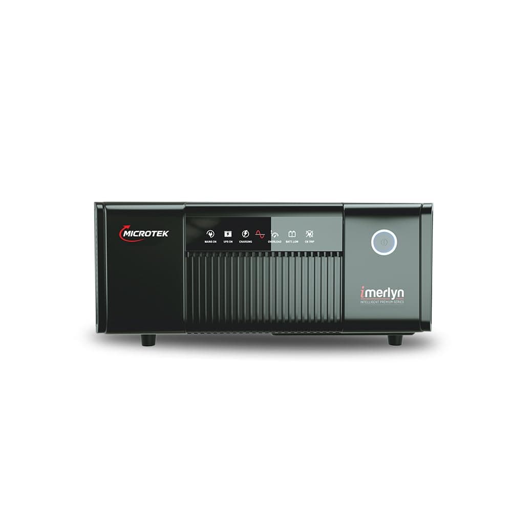 Microtek iMerlyn 1050 Advanced Digital 900VA/725W Inverter, Support 1 Battery with 3 Year Warranty for Home, Office & Shops