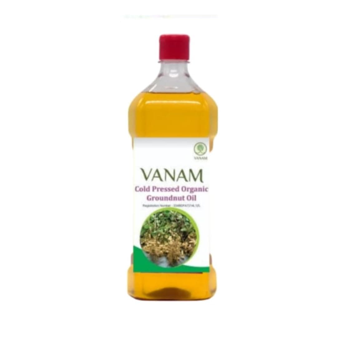 VANAM Cold Pressed Organic Groundnut Oil (1Lit)