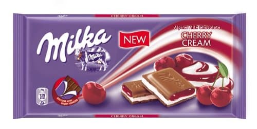 Milka Cherry Cream Chocolate Bar 100g (10-pack)