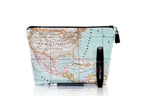 Map Makeup bag, Make up case, Globe toiletry case, World map, Large zipper bag, Random map, Wash bag, Gadget bag, Cosmetic case, Gift idea, Large pencil case