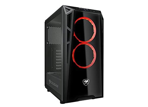 Cougar Turret Mid Tower with 2 x Vortex LED Fans ; Side Tempered Glass; Support up to 3 x 350mm Graphics Cards