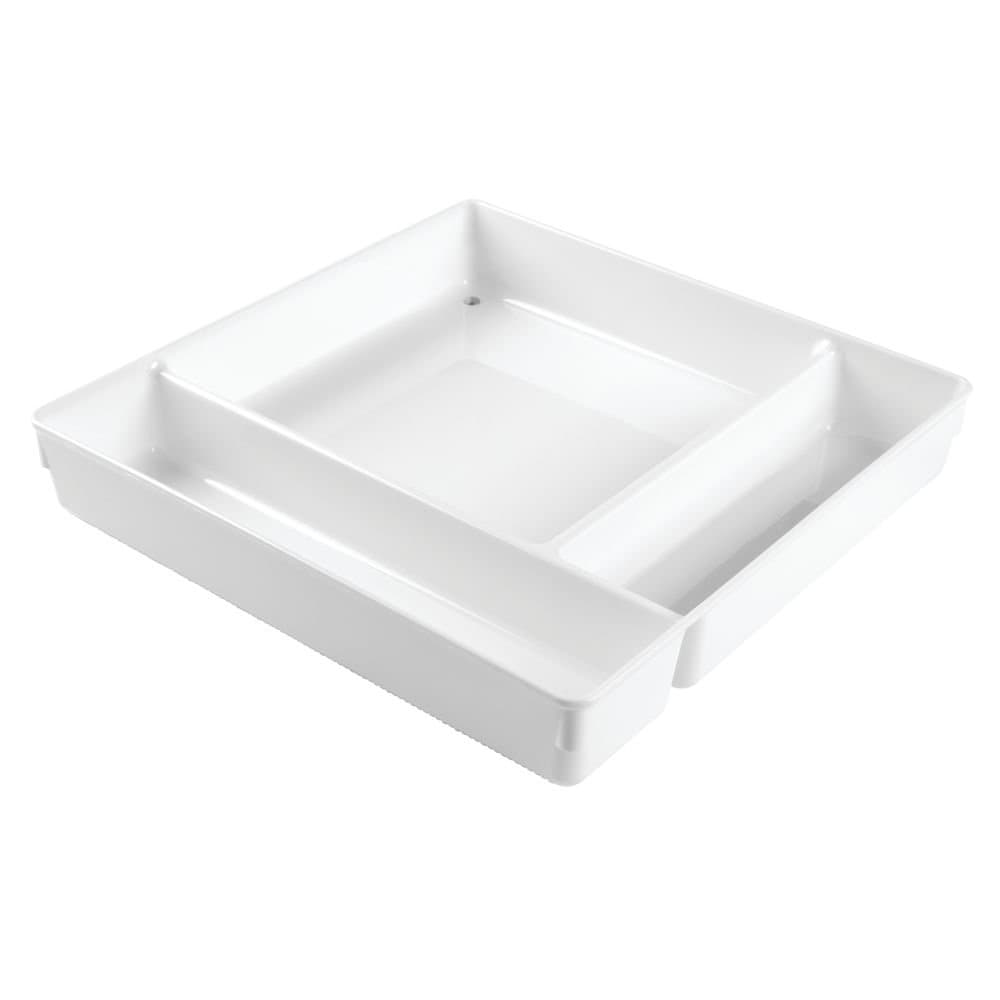 iDesign Linus Kitchen Drawer Organizer For Silverware, Spatulas, Gadgets, 30.48cm x 5.1cm, White