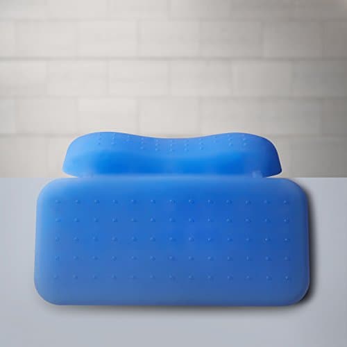 Luxurious Silicone Bathtub Pillow 14" x 10",2-Panel Design for Shoulder & Neck Support. Non-Slip, Extra Thick, Soft and Large, Anti-bacterial by Silicone. Fits Any Size Tub. Luxury Spa Tub Pillows.