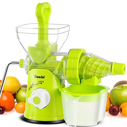 Geedel Manual Masticating Juicer, Original Slow Juicer Machine for Maximum Nutrition Value, Hand Cold Press Juicer for Fruits and Vegetables