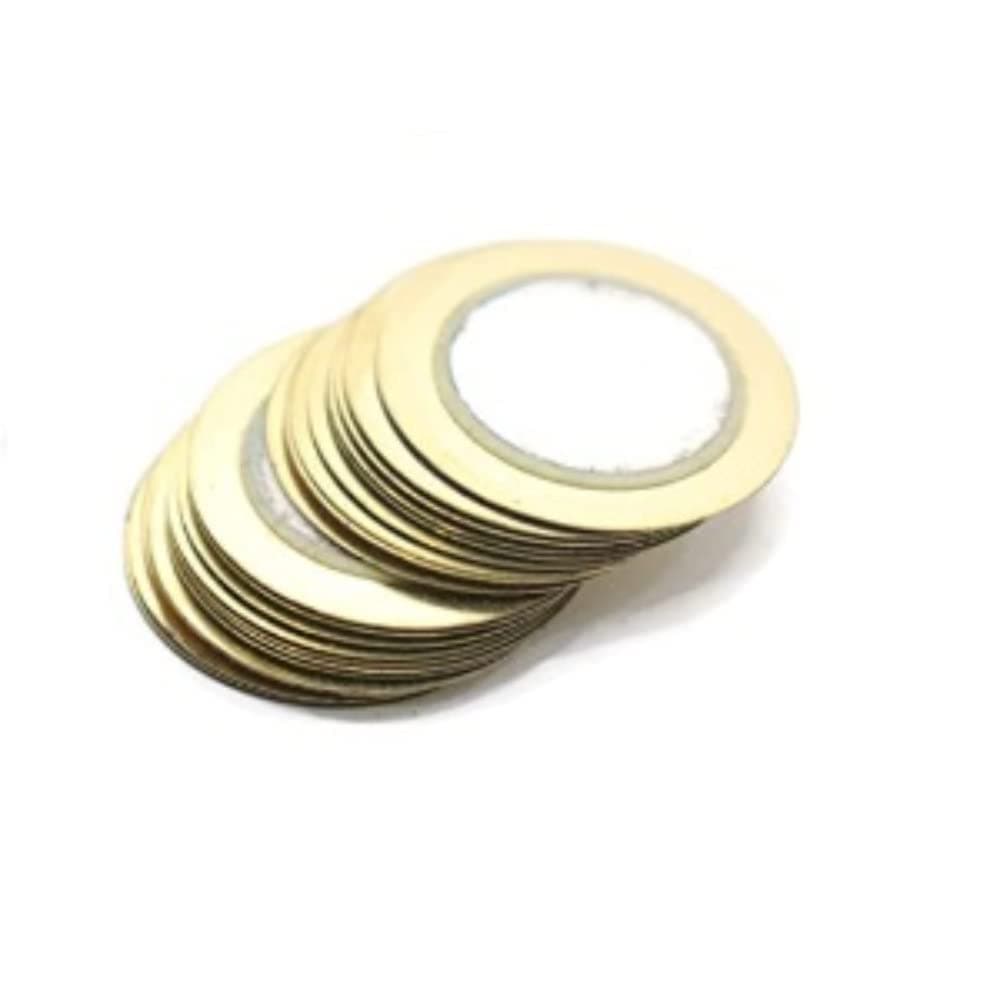 27 MM Piezo Ceramic Elements Sounder Sensor Trigger Drum Disc + Wire Copper Piezoelectric Buzzer Copper 27mm - PACK OF 20