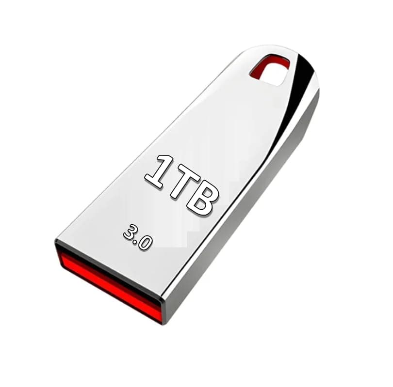 USB 3.0 Flash Drives High Speed Metal Pendrive 2TB,1TB 512GB Portable USB Drive Waterproof Memory Usb Flash Disk (Silver, 1TB)