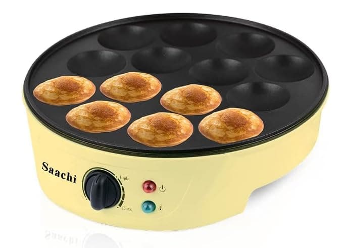 Saachi 14 Pits Mini Pancake Maker NL-PM-1567-YW (Yellow)