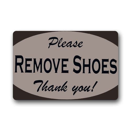Shock shocking Custom Machine-washable Door Mat Funny Words Please Remove Your Shoes Doormat 15.7-inch By 23.6-inch