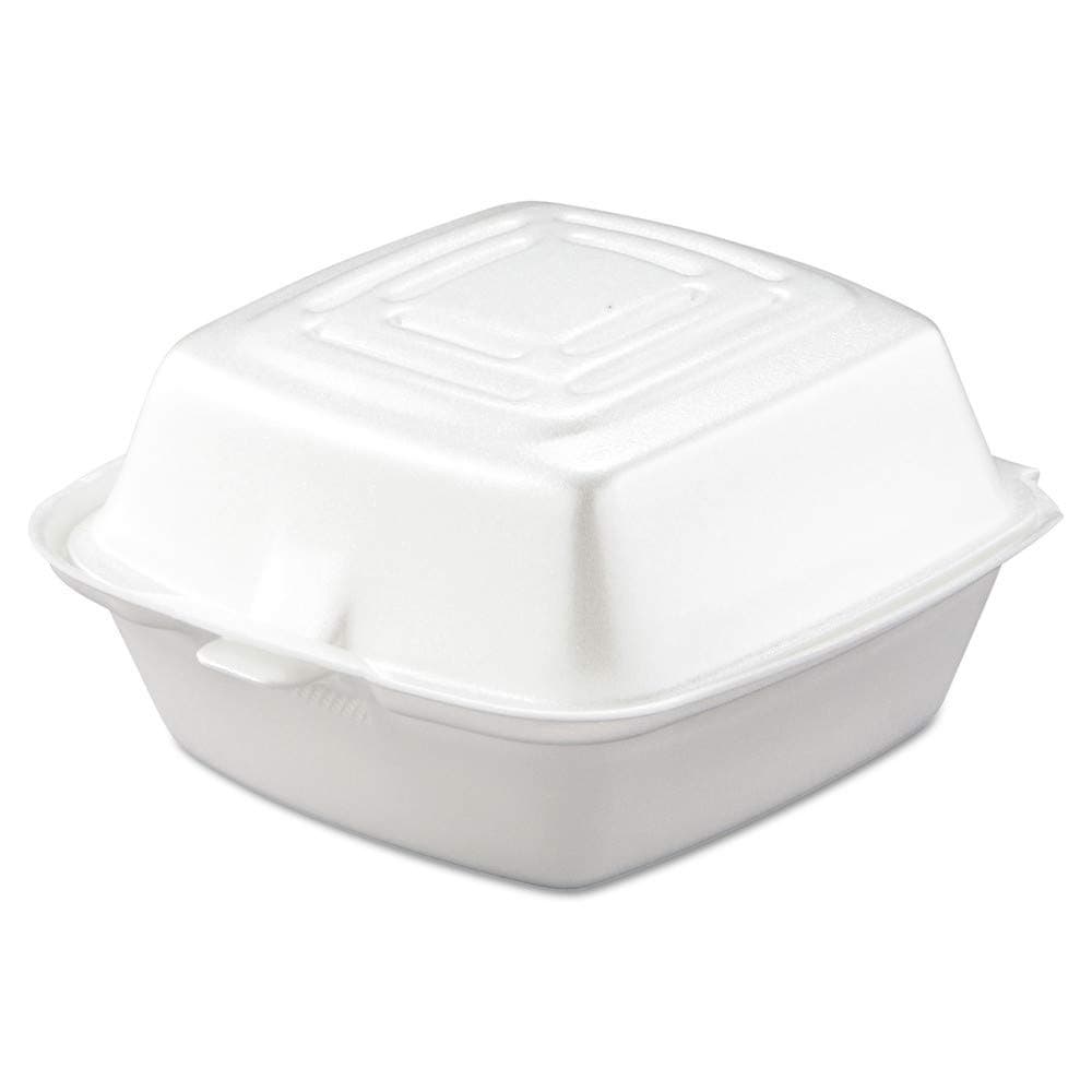 DART 50HT1 FOAM HINGED CONTAINER CONTAINER 5X5X3 WHITE 500/CS (Case of 500)
