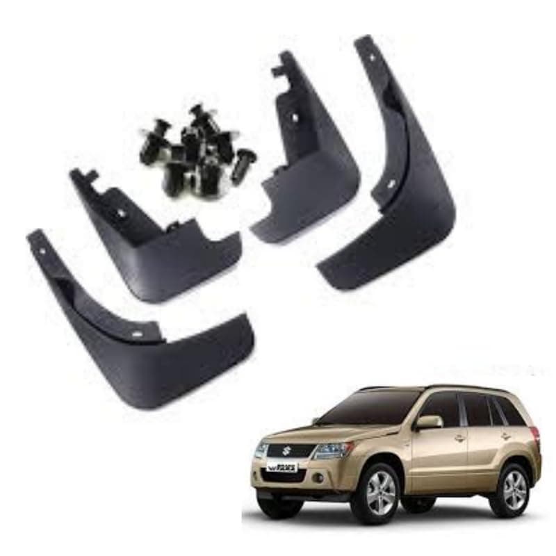 Autokaar OE Type/Box Type Car Mud Flap for Maruti Suzuki Grand Vitara, Black