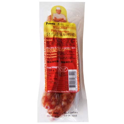 – Poons Wind-Dried Pork Sausage 120g