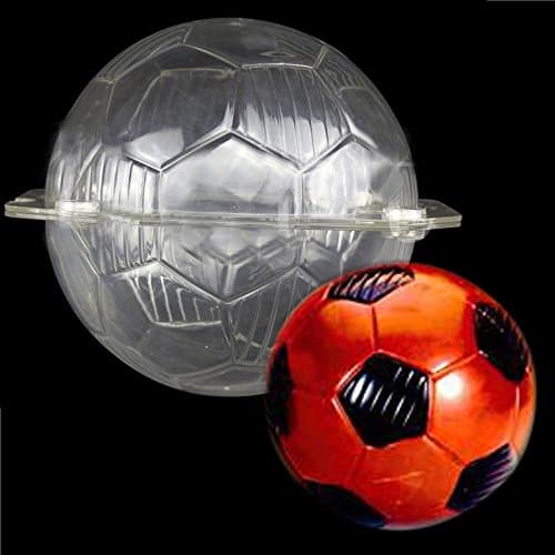 Plastic 3D Football Soccer Shape Polycarbonate PC Plastic Candy Mold Ice Chocolate Jelly Mould