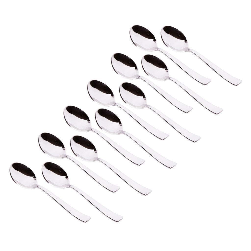 12 Piece Stainless Steel Tea Spoon Set, Silver
