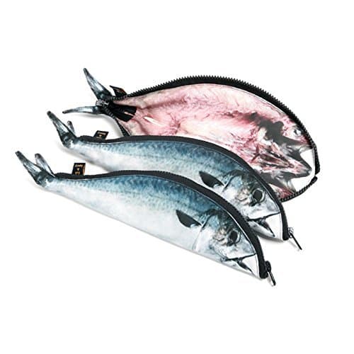 EAWELL Fish Guts Filet Shaped Pen Pencil Case Bag