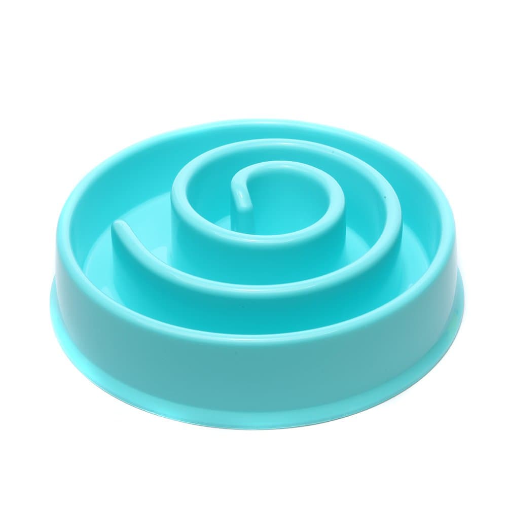 Fun Snail Shaped Pet Dog Bowl Slow Feeder Interactive Bloat Stop, Over Eating,Lightweight Durable, Easy Clean(Blue)