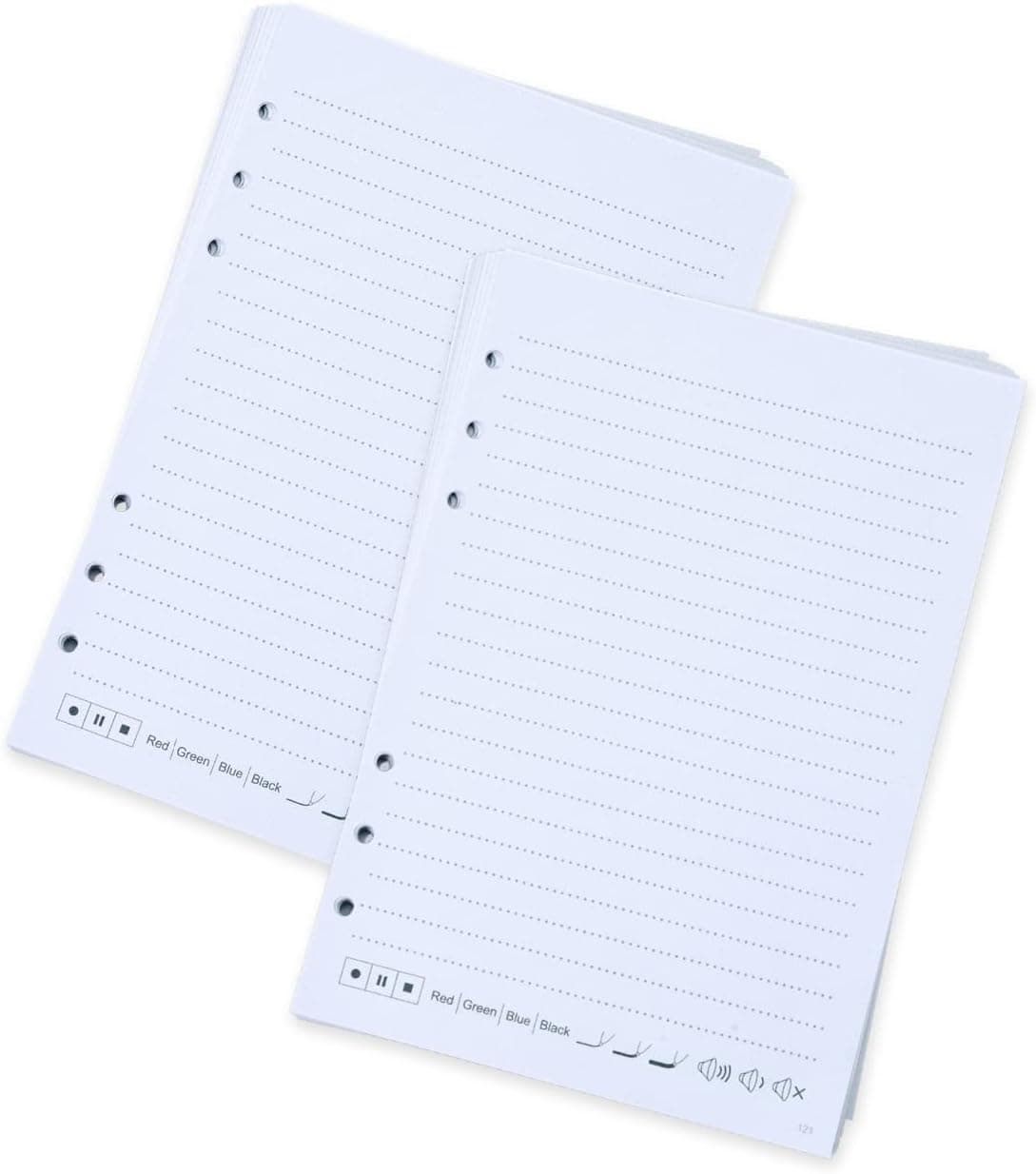 A5 dot Refill Paper Compatible with Ophaya Smart Pen, Total 120Sheets/240Pages, 6-Hole Punched, 100gsm, 5.5× 8 Inches (pages121-360)