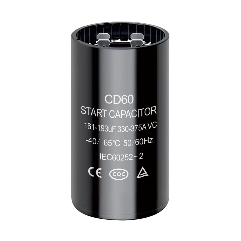 161-193 uf/MFD CD60 Round Start Capacitor ±20% 50/60 Hz 330-375 VAC Round Motor Well Pump Start Capacitor (161-193 uf/MFD, 1)