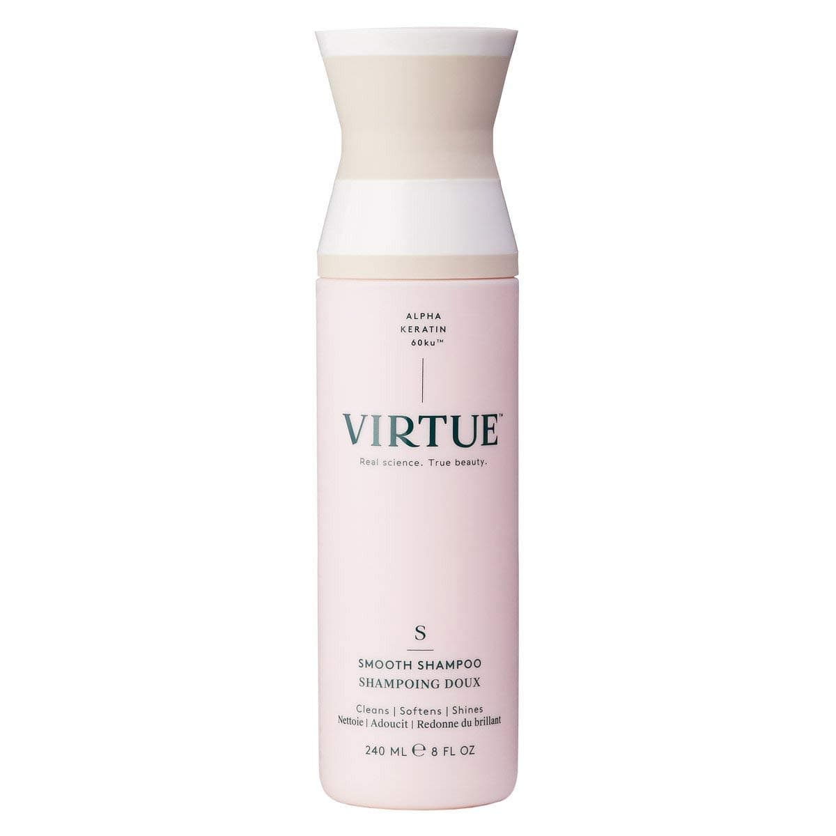 VIRTUE Smooth Shampoo Cleans, Softens, Shines, 8 Fl Oz