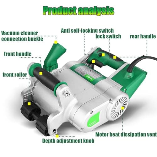 Wall Chaser Blades Dust-Free Wall Grooving Machine, Wall Grooving Machines, 1100w High Power Wall Chasing Tool for Brick, Ground and Rebar (35mm)