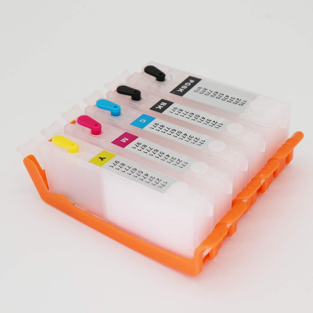 5PCS PGI470 PGI-470 PGBK CLI-471 BK C M Y refillable ink cartridges For canon MG5740 MG6840 TS5040 TS6040 with auto reset chips
