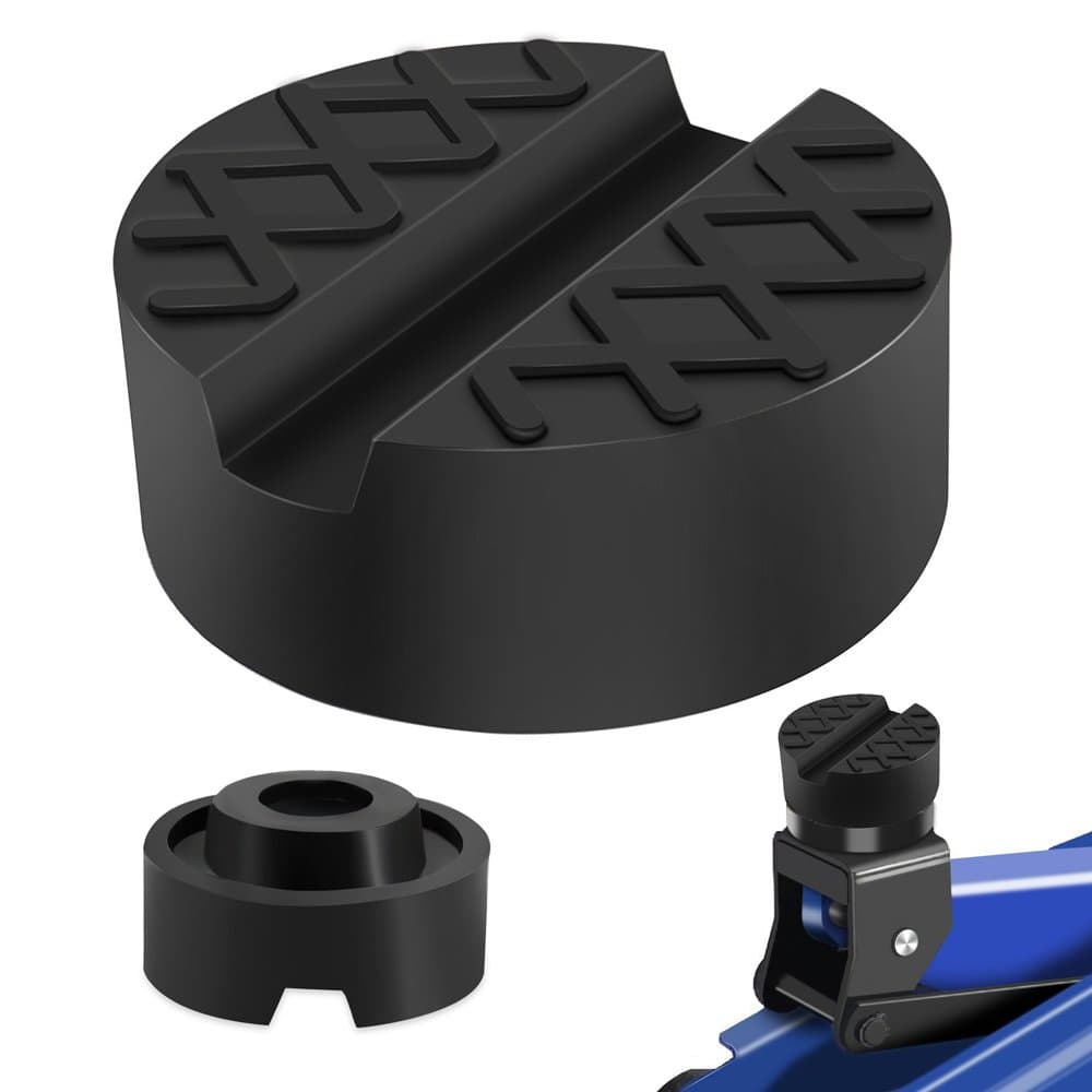 Jack Pad, TengKo Universal Slotted Rubber Jack Pad Frame Rail Protector 65mm/2.56 inch Diameter