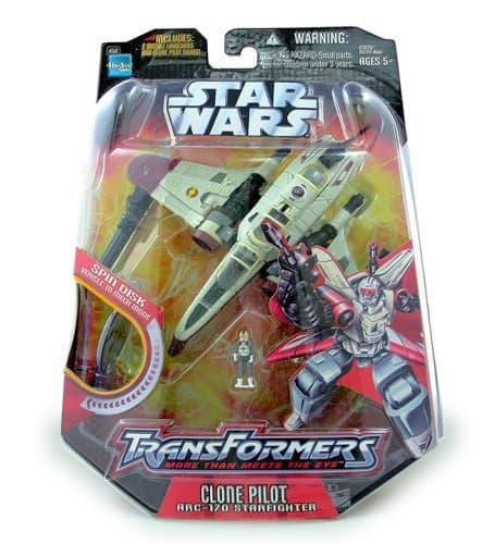 Star Wars Saga '06 Transformers Action Figure Clone Trooper to ARC-170