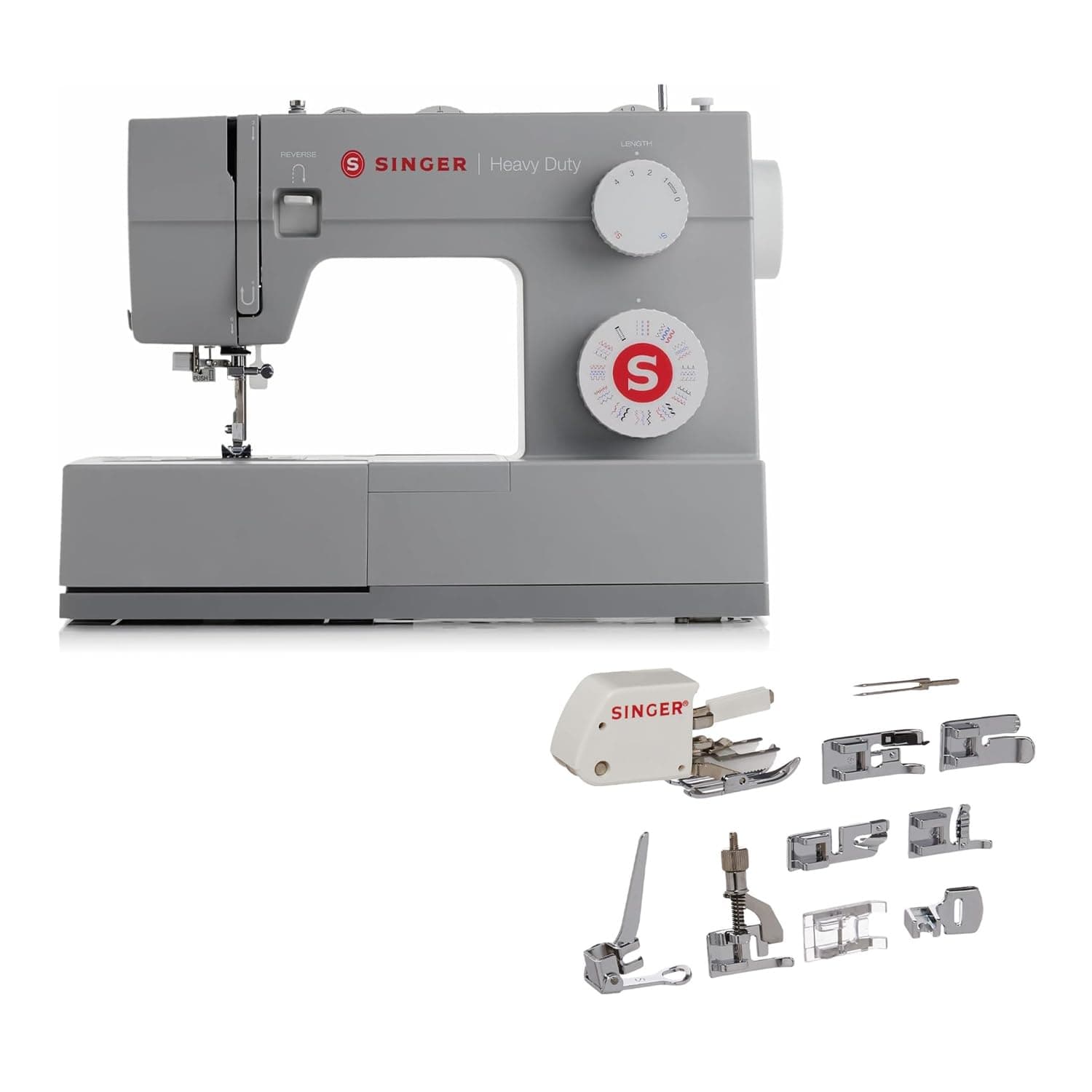Heavy Duty 4432 Sewing Machine with Accessory Kit, includes 9 Presser Feet, Twin Needle, and Storage Case