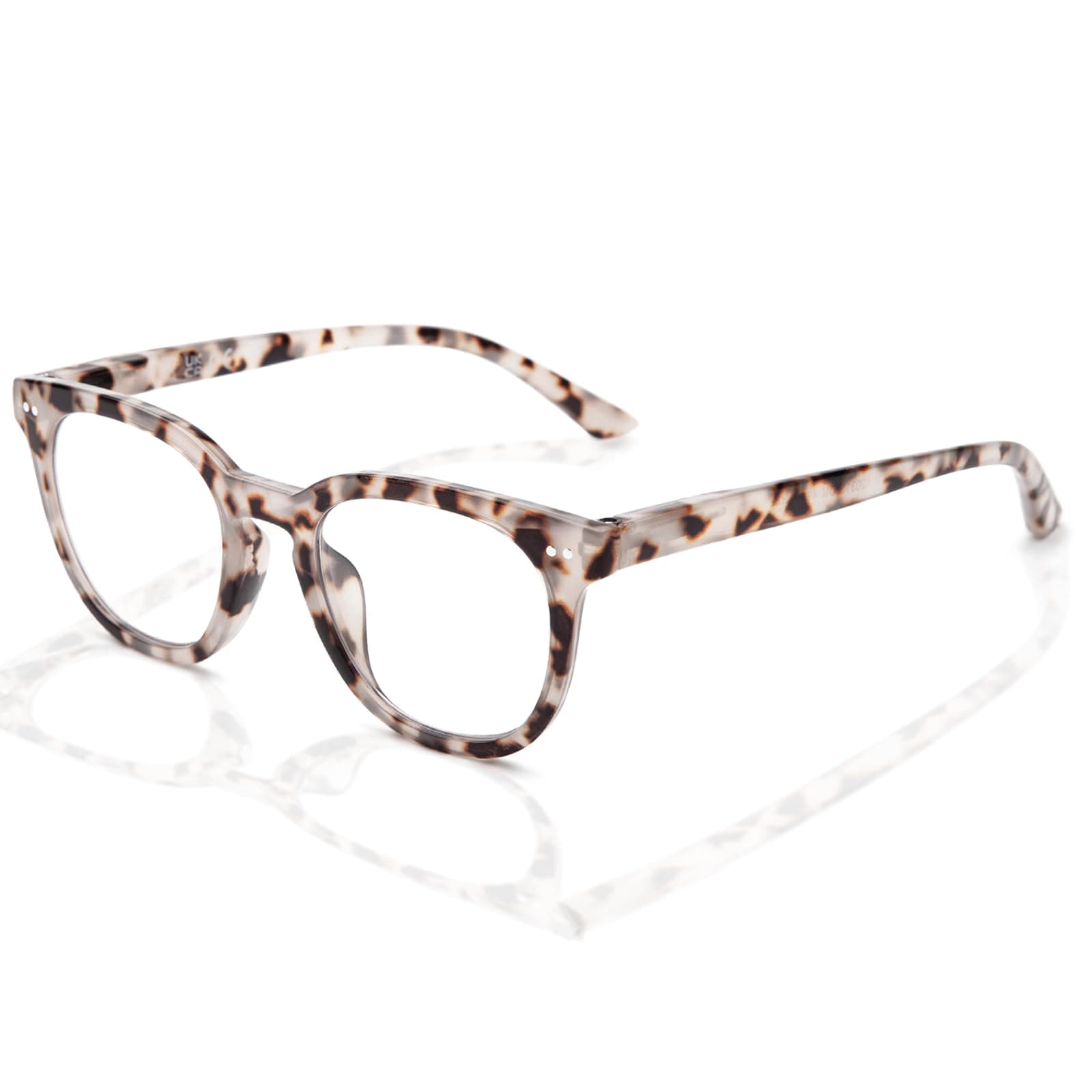LianSan Reading Glasses for Women - Stylish Blue Light Blocking Computer Readers with Spring Hinge(Leopard,1.25x)