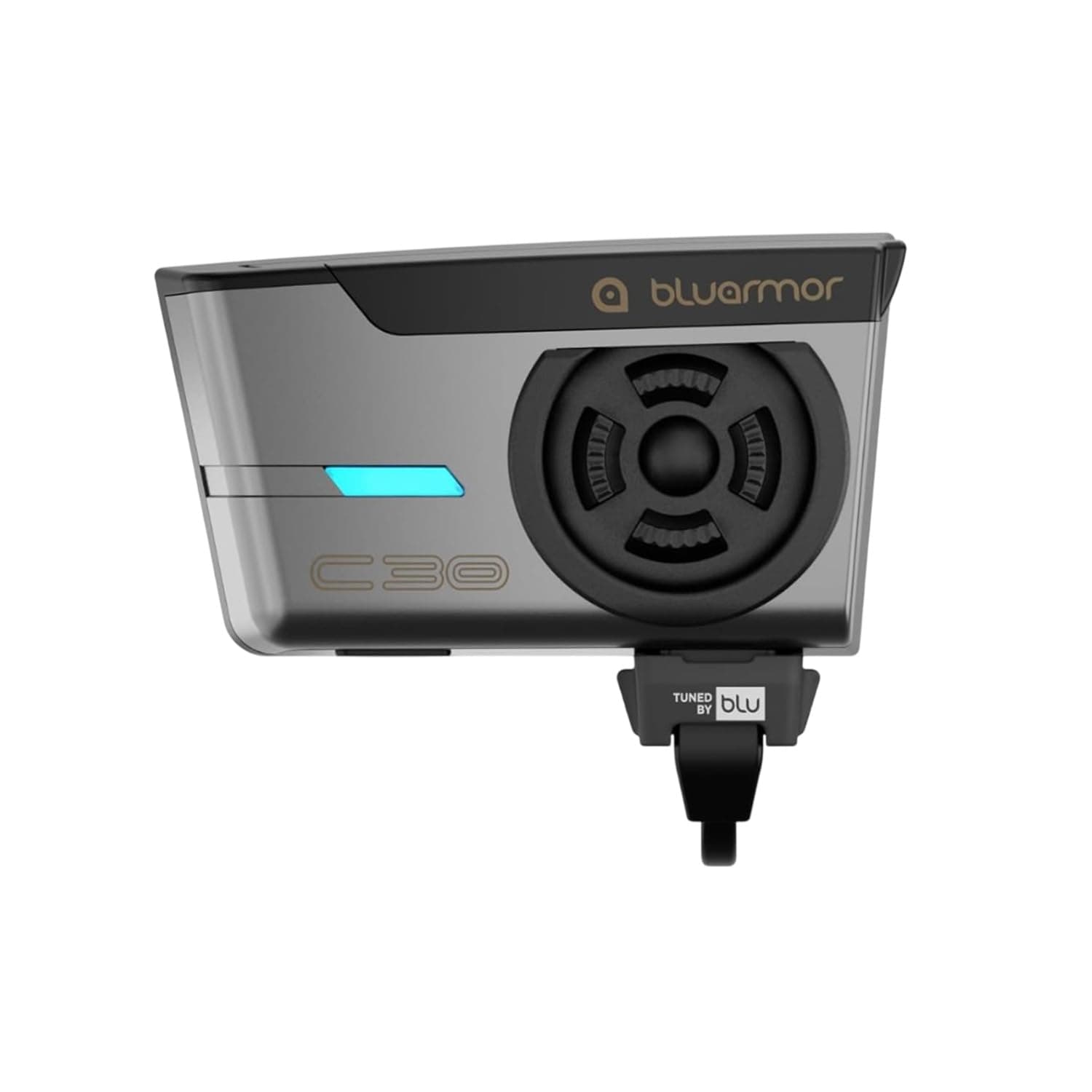 C30 Mesh Bluetooth On-Ear Headphones Intercom – Dust & Waterproof Motorcycle Riding Communication System, Grey