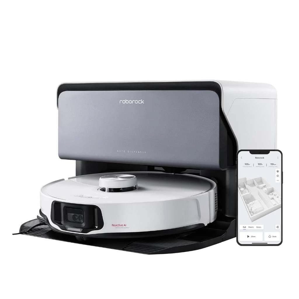Roborock S8 MaxV Ultra Weiß (Version mit Wasseranschluss) Saug-Wisch-Roboter mit automatischer Nachfüllstation