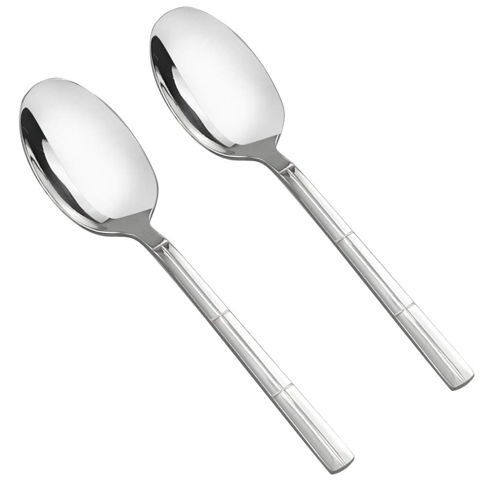 Lesbin Large Serving Spoon, 8-Piece Stainless Steel Buffet Serving Spoons, F