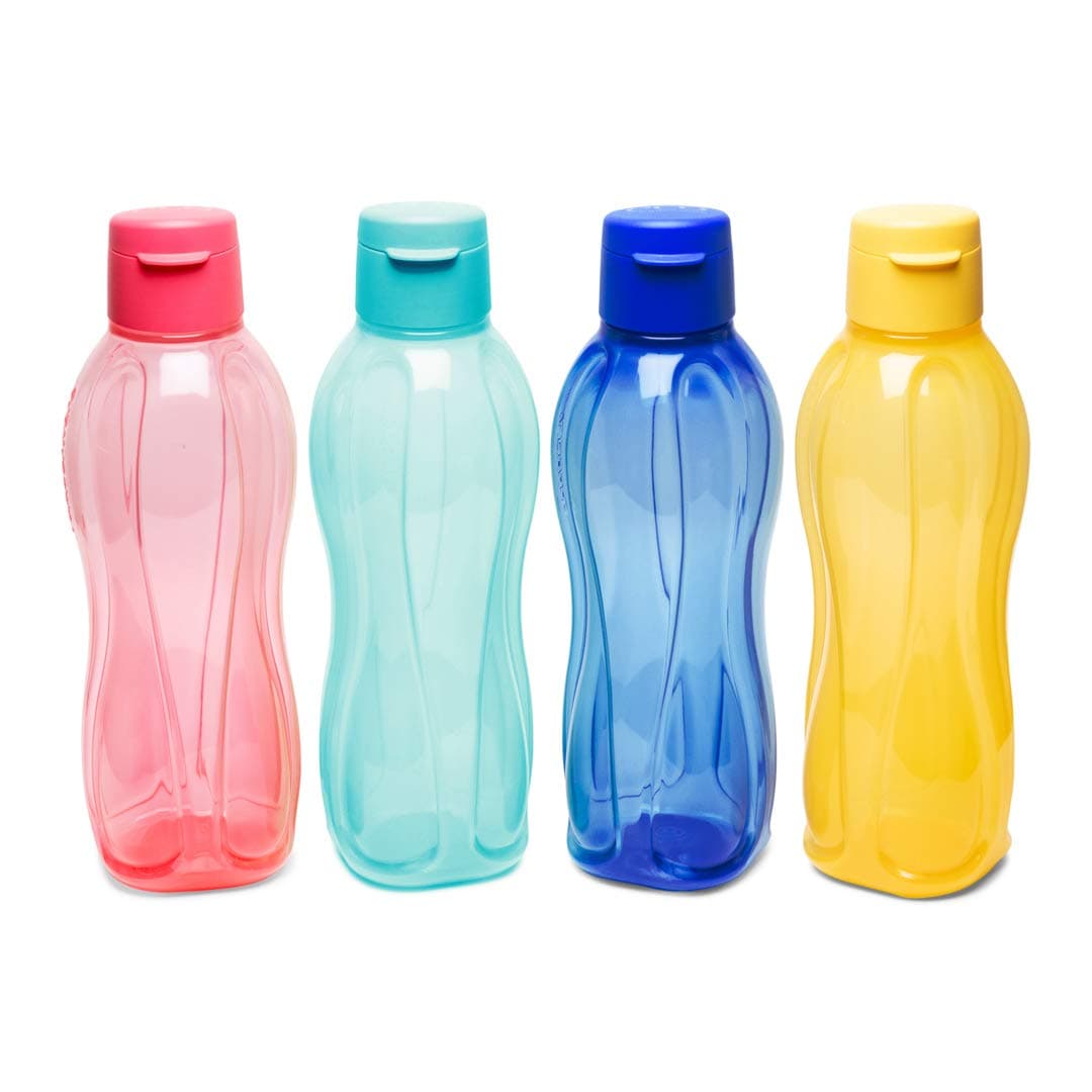 Aquasafe 750ml Fliptop Plastic Bottle, 4 Pieces