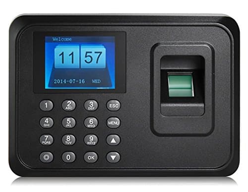 HUMPS A6 USB Password Fingerprint Time Attendance Clock Recorder with 2.5 TFT Color Screen (Black)
