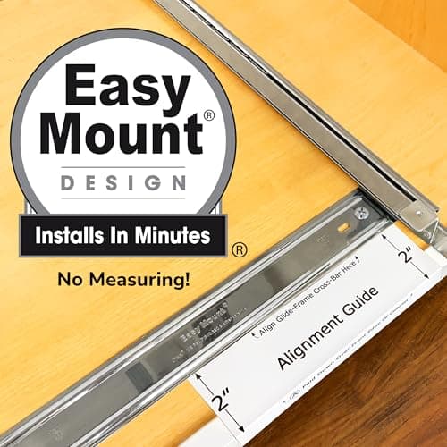 LYNK PROFESSIONAL® Pull Out Cutting Board, Baking Pan, and Cookie Sheet Organizer for Cabinet - Lifetime Ltd. Warranty - Slide Out Kitchen Cabinet Organizers – 10” x 21” Deep – Pull Out Drawer, Chrome