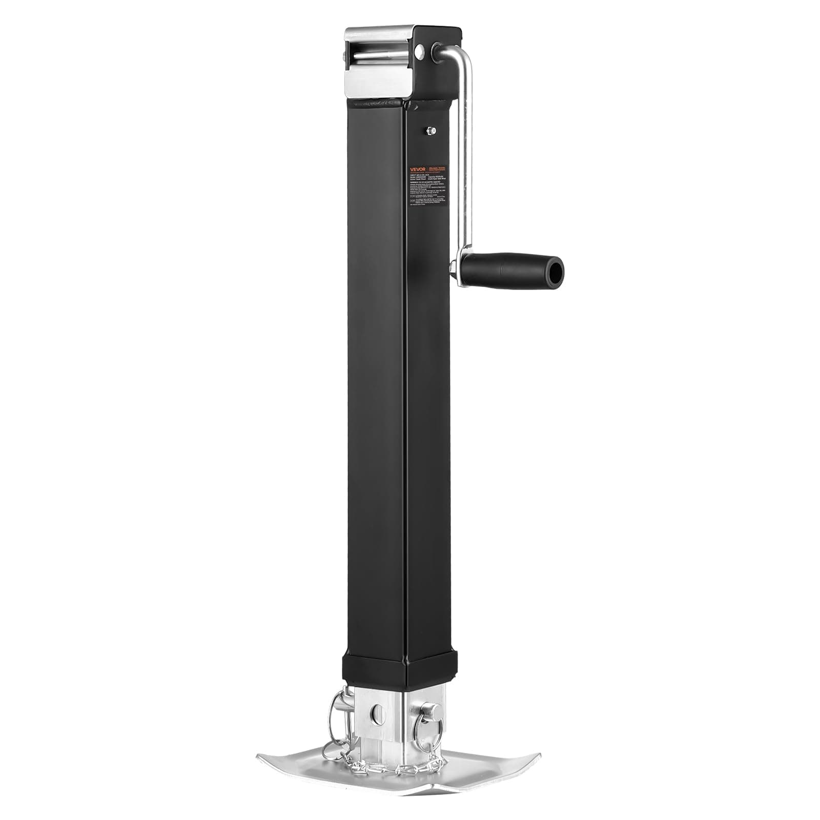 VEVOR Trailer Jack, Weld-On Trailer Support, 3629 kg Load Capacity, Trailer Jack Stand with Handle for Lifting Motorhome Trailers, Horse Trailers, Commercial Vehicles, Yacht Trailers