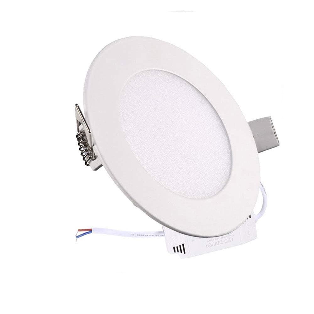 Dimmable 18W 8 inch Ultra-Thin Round LED Panel Light, 1600lm, 140W Incandescent Equivalent, 6500K Daylight White, LED Ceiling Recessed Lighting for Home, Office, Commercial Lighting