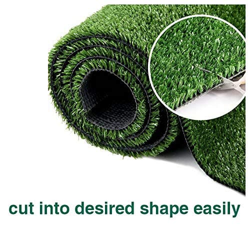 Synthetic Artificial Grass Turf 0.4" Customized Sizes, Drainage Holes Pet Faux Grass Astroturf Rug Carpet 3FTX17FT Indoor Outdoor Rug Area Garden Decor