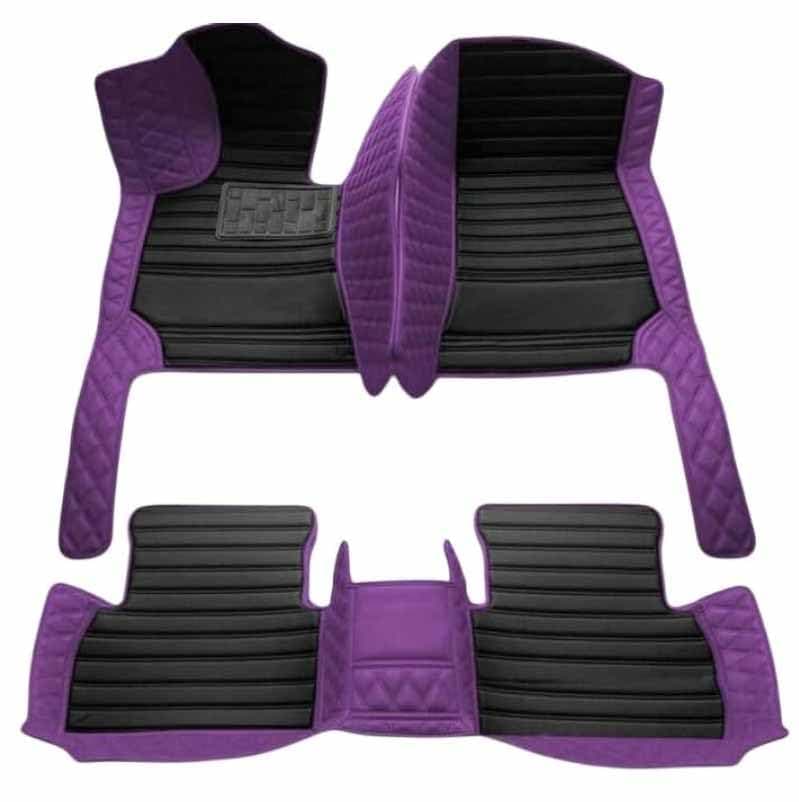 Custom Personalized Floor Mats ,Luxury Full Coverage All Weather Car Floor Mats,Anti-Slip Leather Car Mat Set ,Custom Floor Mat, for 99% of Cars, Trucks & SUV. (black3)