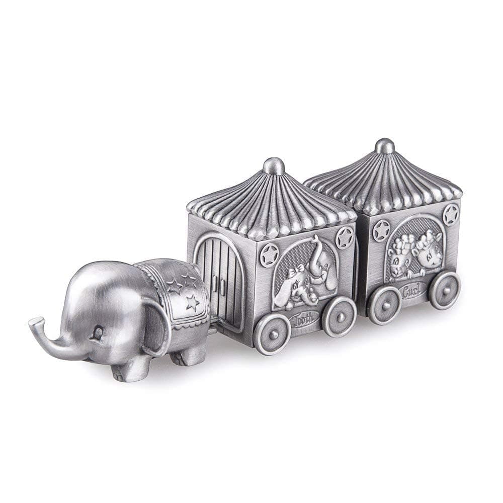 First Curl and Tooth Elephant Keepsake Box Fairy Teeth Box for boy girls Christmas Birthday Kids Shower Christening Gift