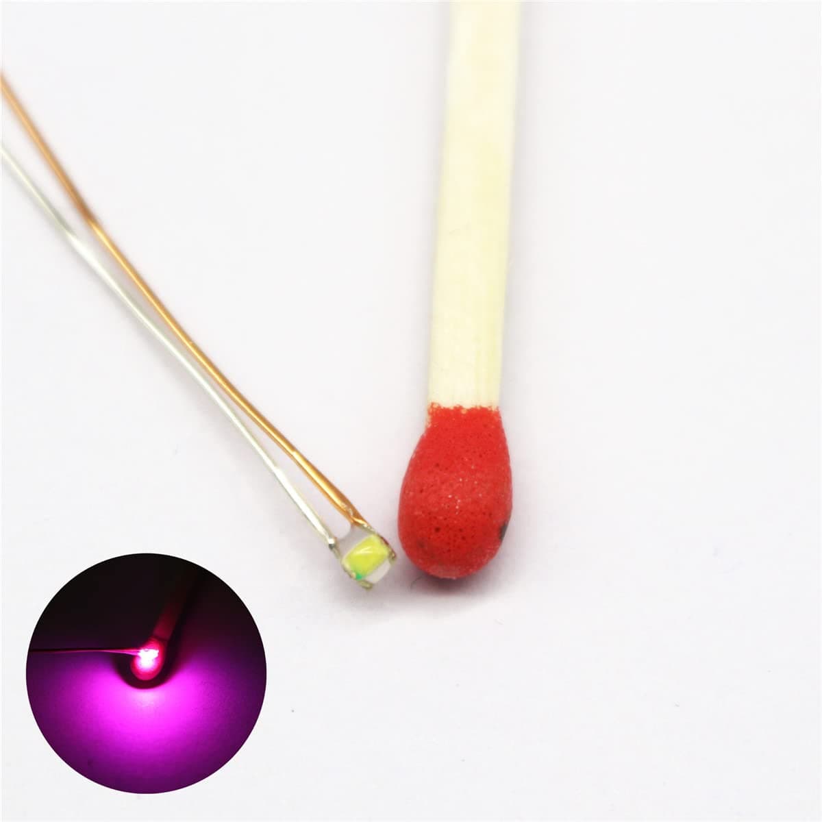 25pcs Pre-soldered Micro Litz Wired Leads Pink SMD Led 0603 + Muti-Resistor New