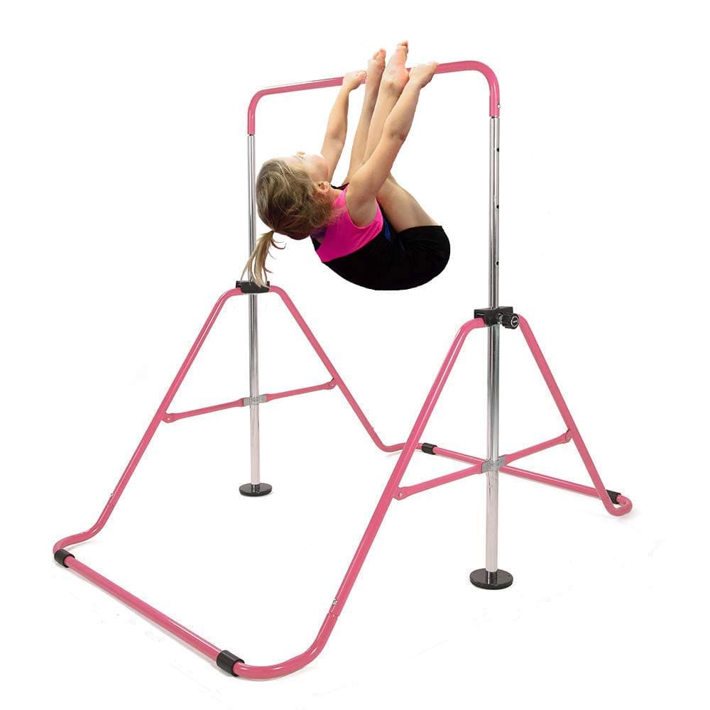 Saio Kids Gymnastic Training Bars Home Gym Practice Foldable Horizontal Climbing Tower Expandable Child Monkey Toy Junior Kip Balance Gymnasts