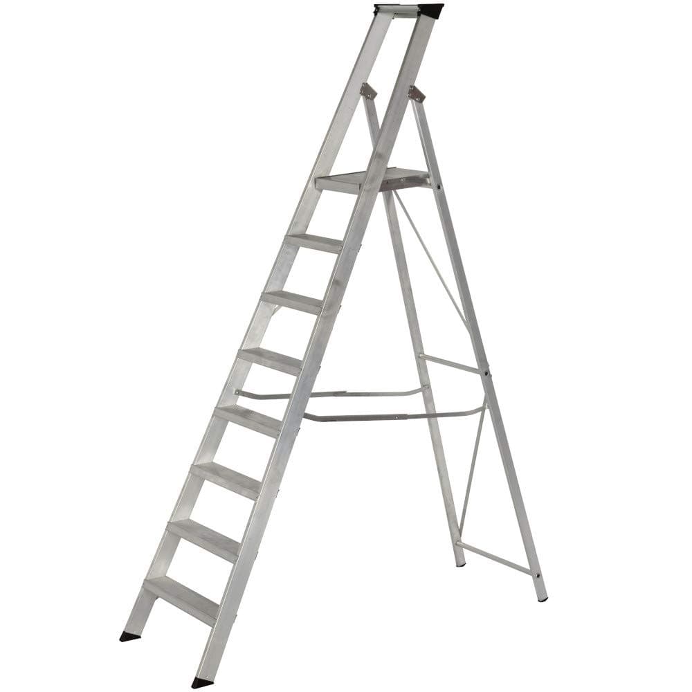 Aluminium Step ladders Industrial Platform Steps BS2037 Class 1 Youngman Ladder (8 Tread)