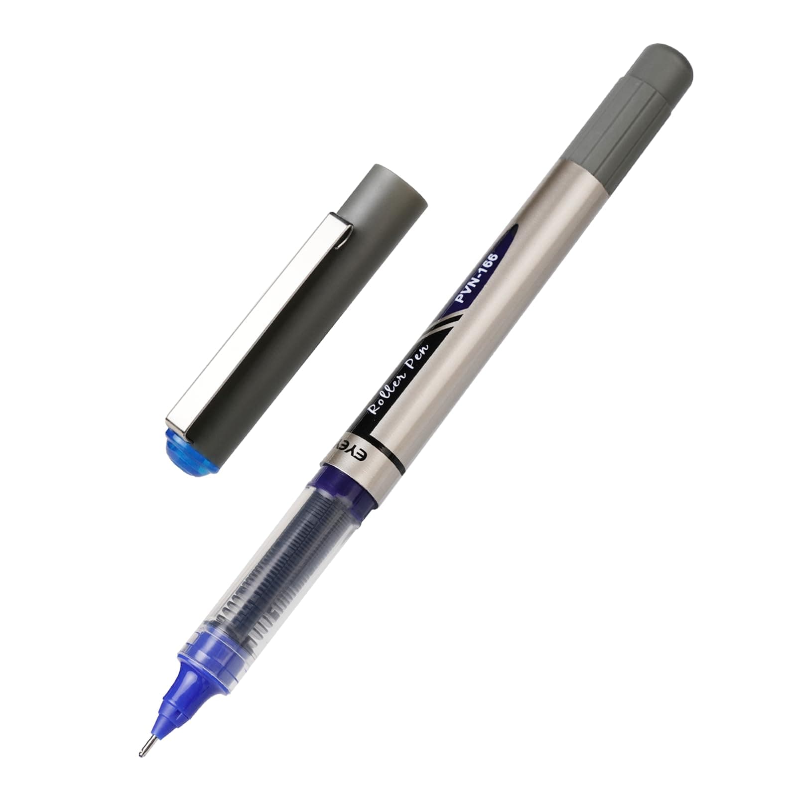 EYEYE 0.5mm Needle Tip Rollerball Pens Blue 8 Pack Extra Fine Point Quick Dry Liquid Ink Pen Fine Point Smooth Writing Pens for Journaling, Note Taking, Office, School Supplies