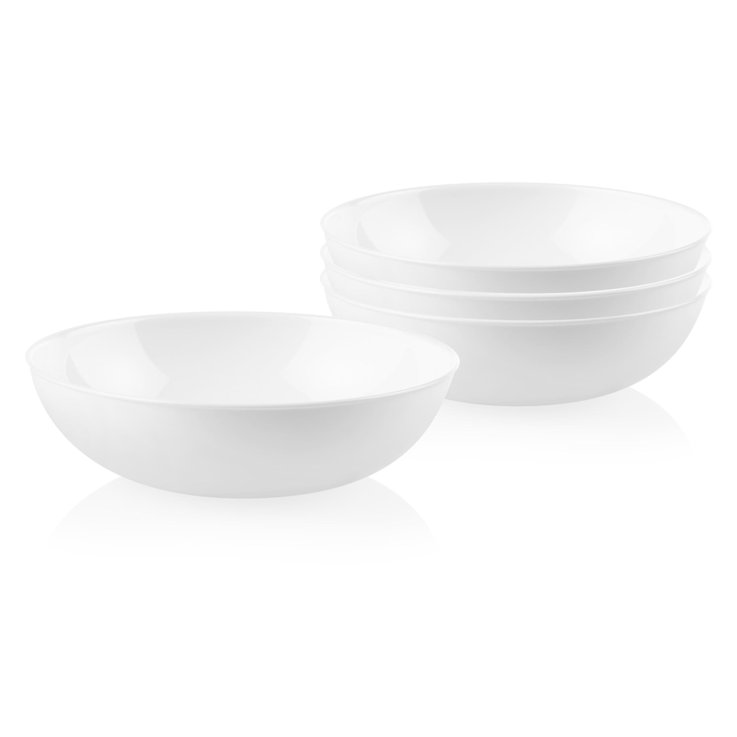 1139145 Bowl Dinnerware Set, Glass, White, 46 oz