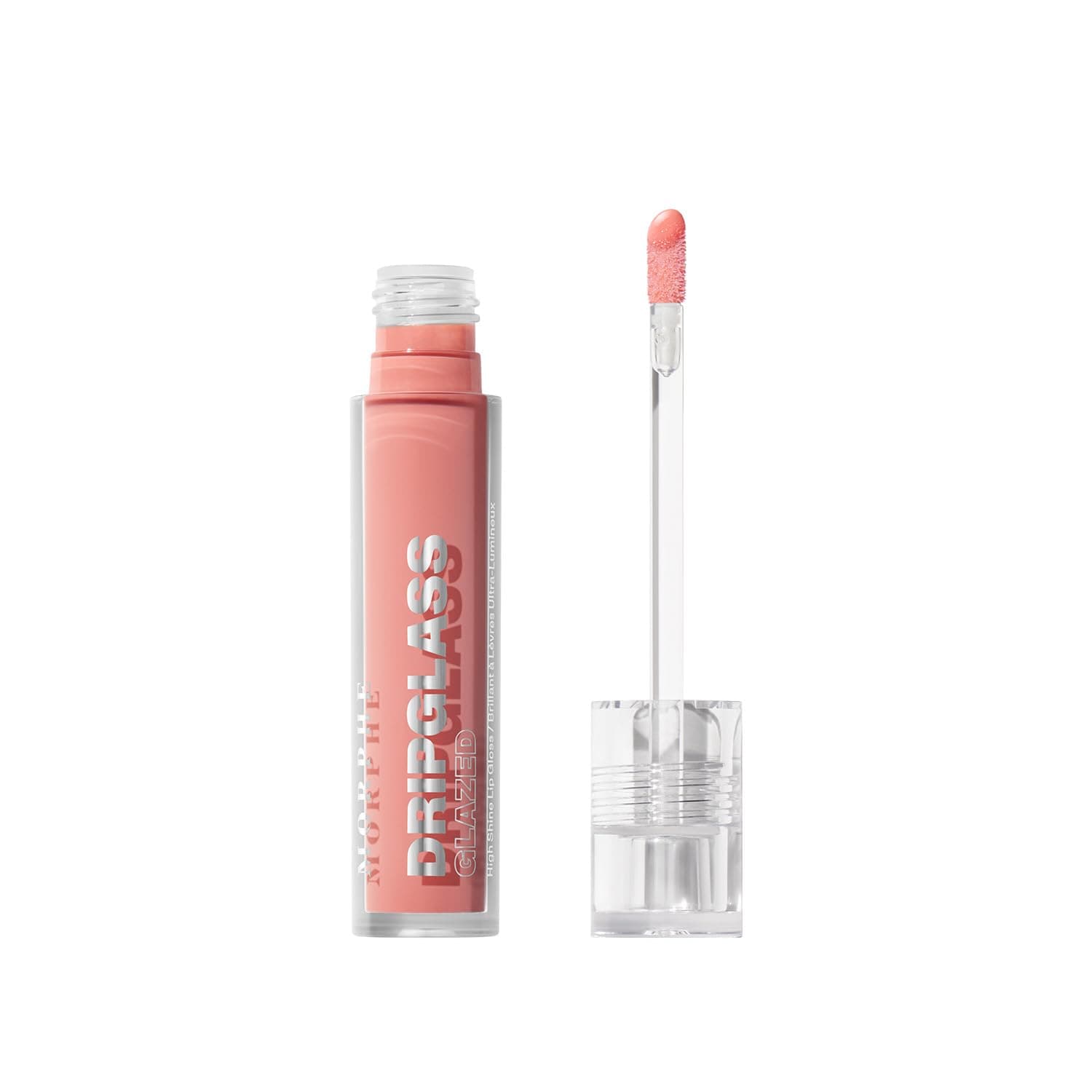 Dripglass High Shine Lip Gloss - Semi-Sheer or Full Coverage Lip Color with Glass-Like Shine and Nonsticky Finish - Infused With Squalane & Vitamin E - Polished Peach (0.13 Fl Oz)