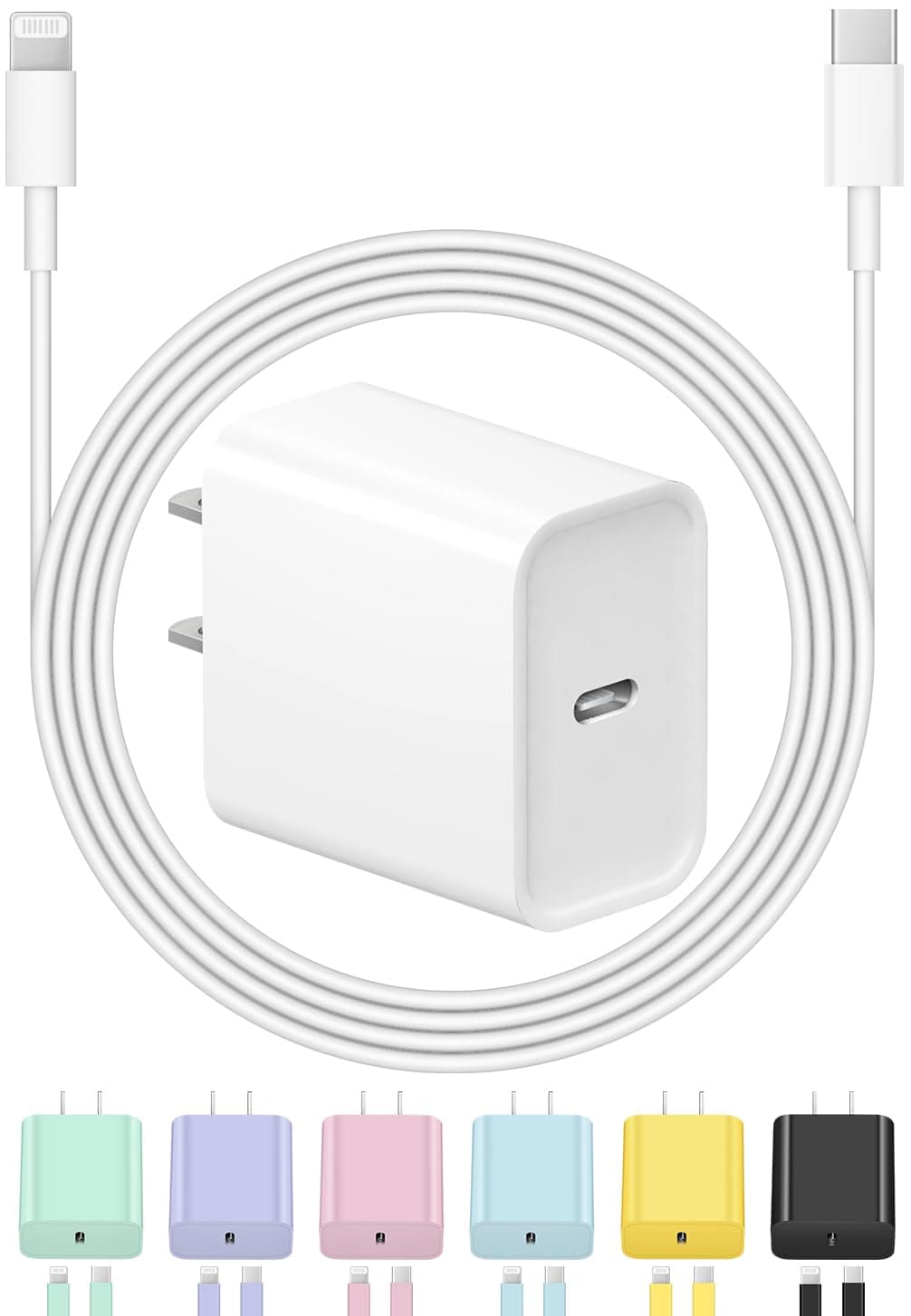 ROMITAZ iPhone Charger Fast Charging USB C Charger Block Type C Chargers Fast Charging 20W PD Wall Chargers with 6FT Cord for iPhone 14/14 Pro Max/13/13 Max/12/12 Pro Max/iPad
